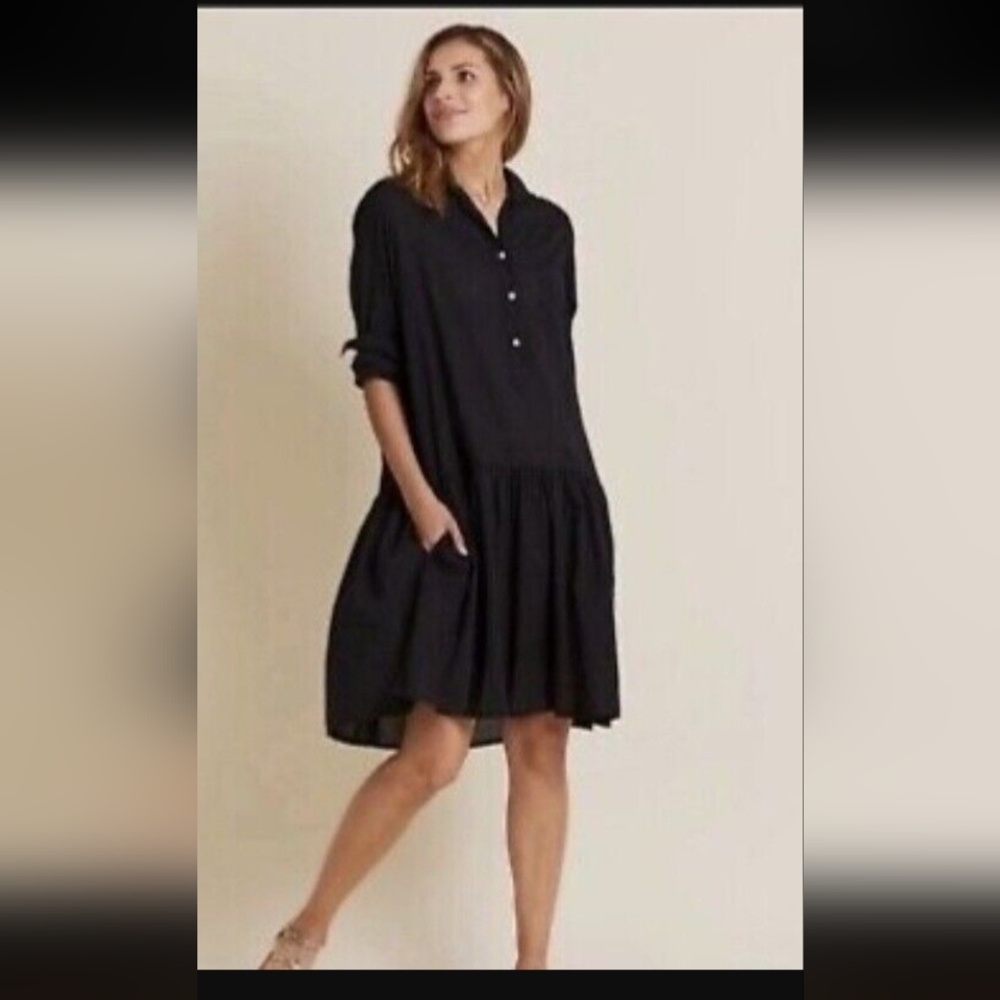 Grayson Frank & Eileen Black Changemaker Cotton Shirt Dress